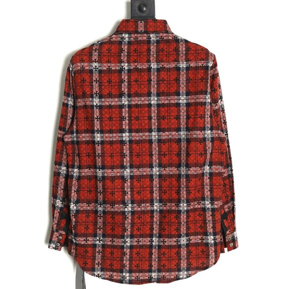 Chrome Hearts All-Over Logo Plaid Shirt - Picture 3 of 10
